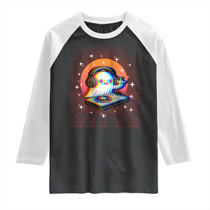 Halloween Ghost Raglan Shirt Funny Trippy Vaporwave DJ Music Party TS12 Black White Print Your Wear