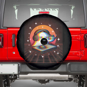 Halloween Ghost Spare Tire Cover Funny Trippy Vaporwave DJ Music Party TS12 Black Print Your Wear