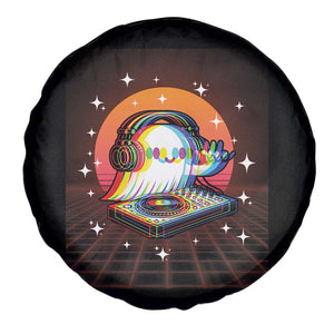 Halloween Ghost Spare Tire Cover Funny Trippy Vaporwave DJ Music Party TS12 Print Your Wear