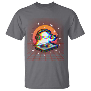 Halloween Ghost T Shirt Funny Trippy Vaporwave DJ Music Party TS12 Charcoal Print Your Wear