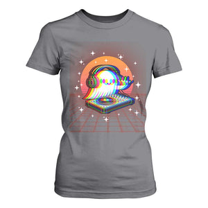 Halloween Ghost T Shirt For Women Funny Trippy Vaporwave DJ Music Party TS12 Charcoal Print Your Wear