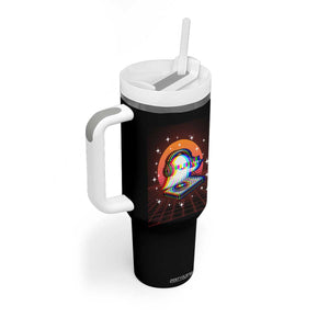 Halloween Ghost Tumbler With Handle Funny Trippy Vaporwave DJ Music Party TS12 Print Your Wear
