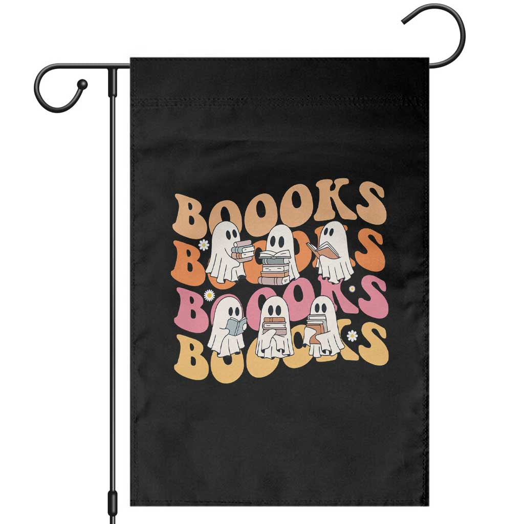 Bookish Ghost Halloween Garden Flag Funny Book Lover And Spooky Squad TS12 Black Print Your Wear