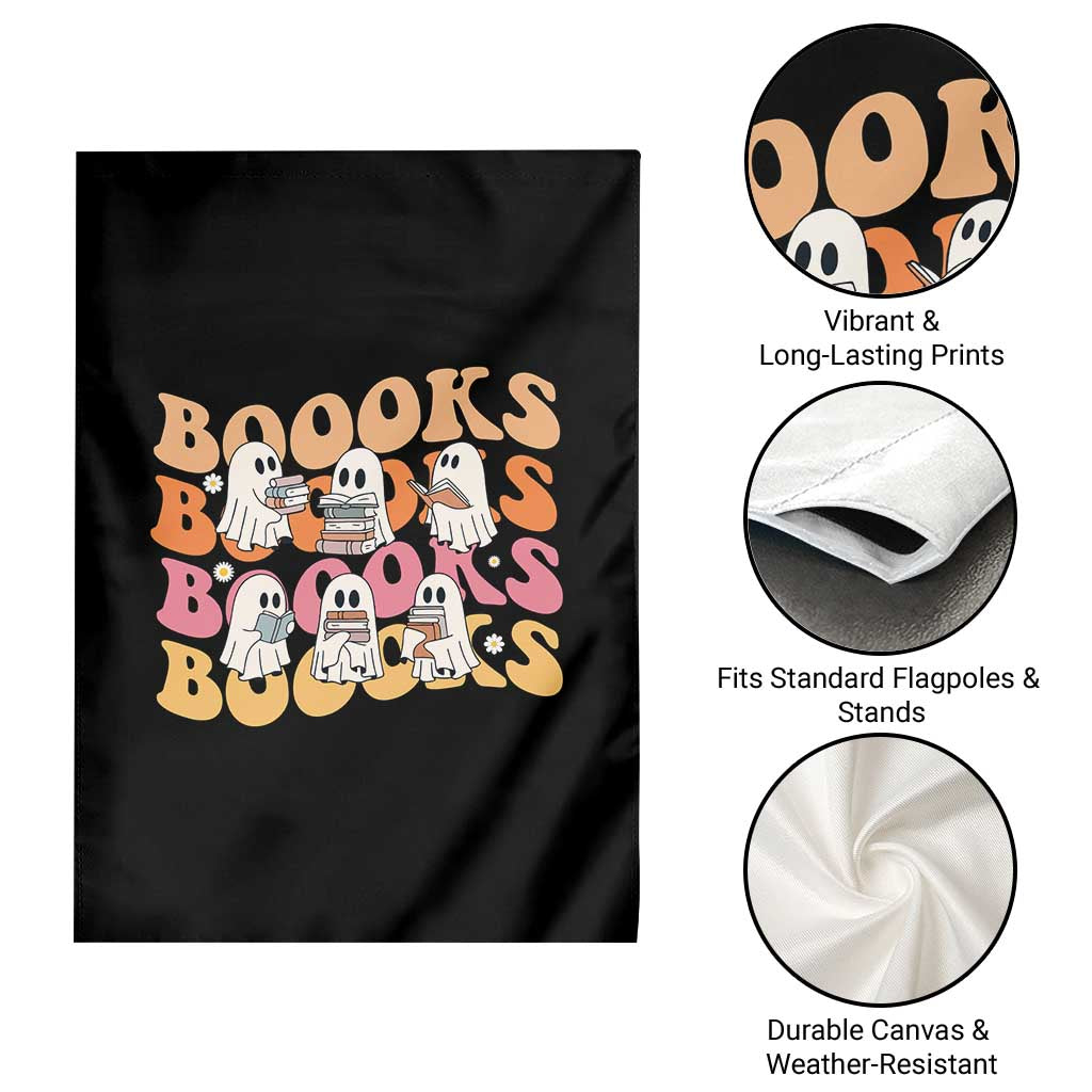 Bookish Ghost Halloween Garden Flag Funny Book Lover And Spooky Squad TS12 Print Your Wear