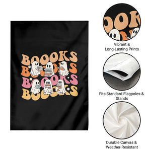 Bookish Ghost Halloween Garden Flag Funny Book Lover And Spooky Squad TS12 Print Your Wear
