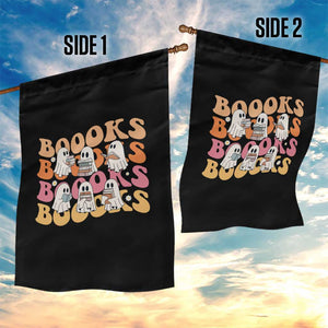 Bookish Ghost Halloween Garden Flag Funny Book Lover And Spooky Squad TS12 Print Your Wear