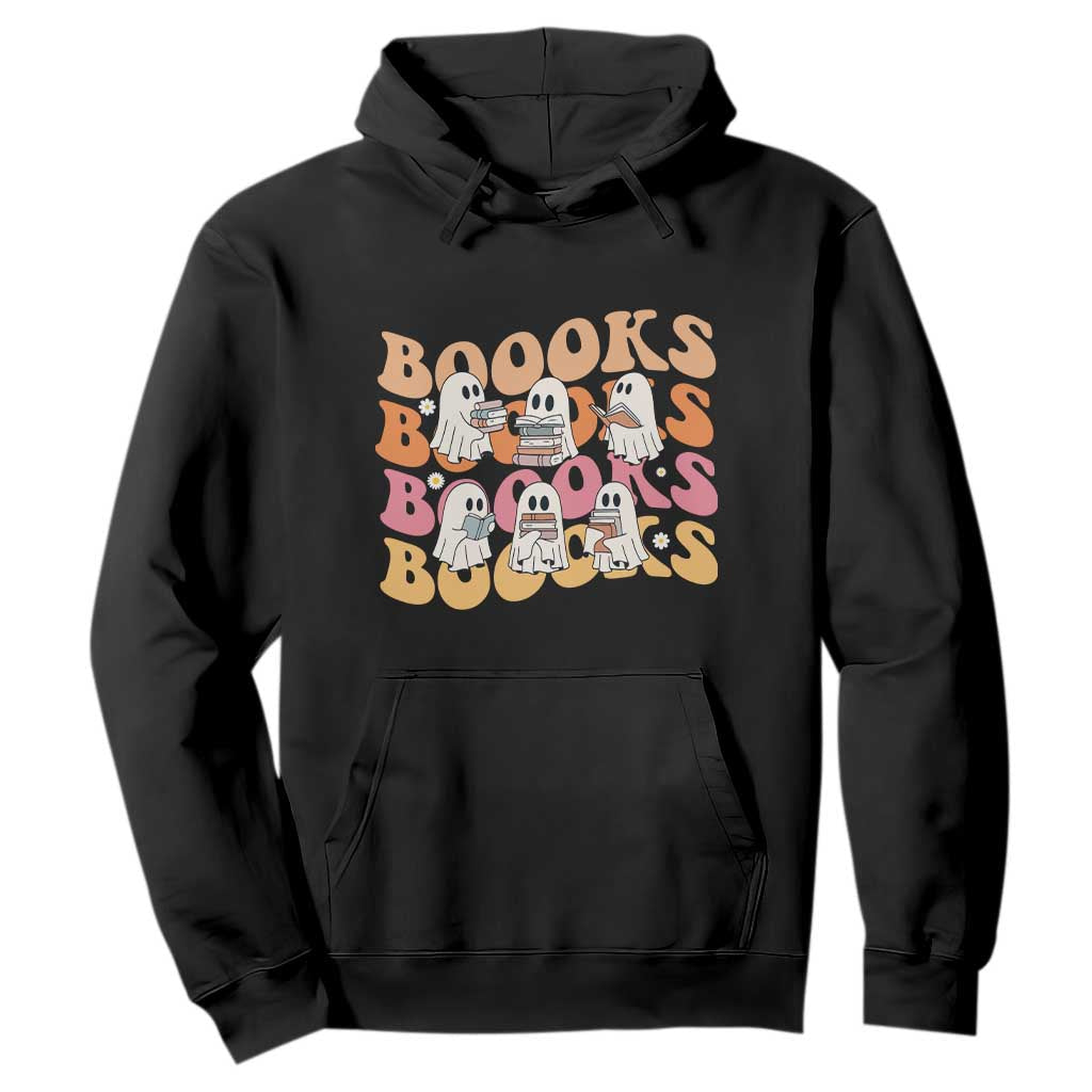 Bookish Ghost Halloween Hoodie Funny Book Lover And Spooky Squad TS12 Black Print Your Wear