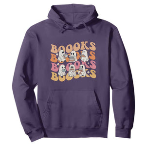 Bookish Ghost Halloween Hoodie Funny Book Lover And Spooky Squad TS12 Purple Print Your Wear