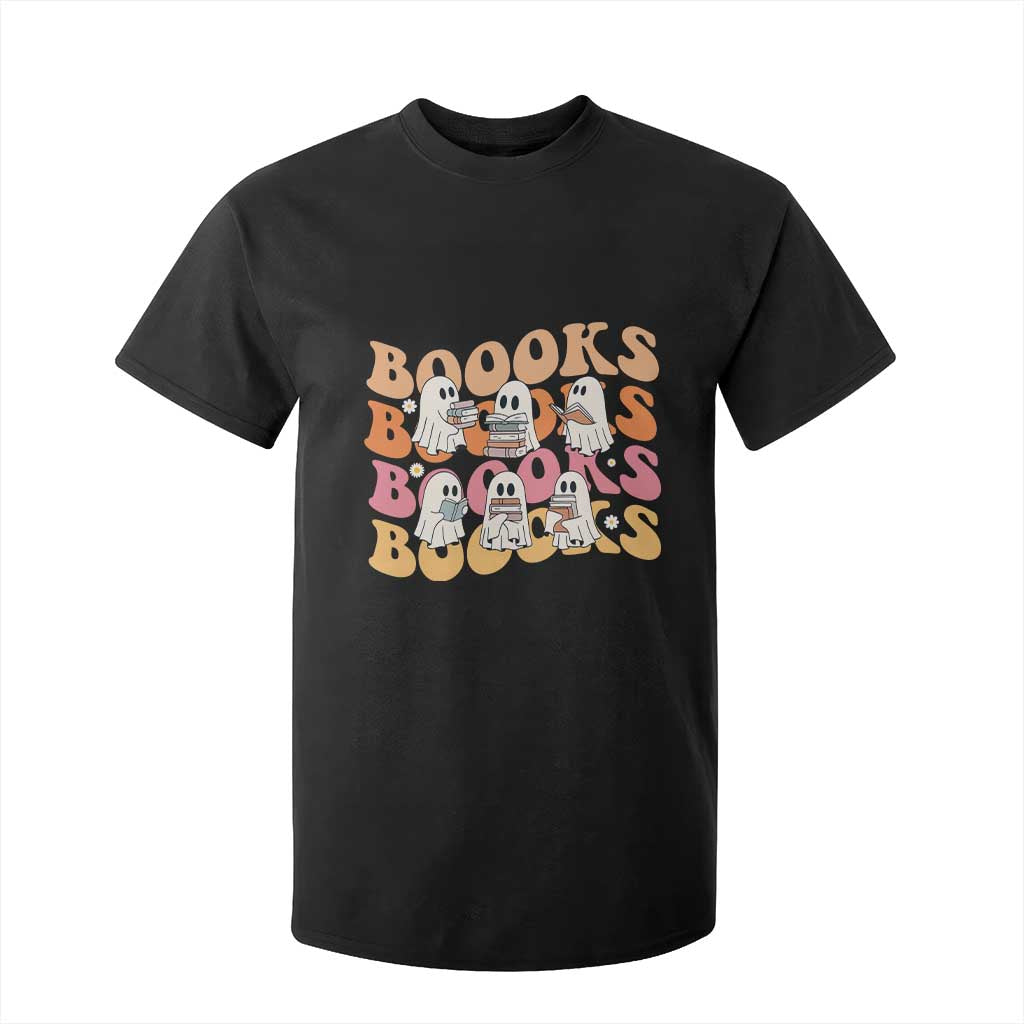 Bookish Ghost Halloween T Shirt For Kid Funny Book Lover And Spooky Squad TS12 Black Print Your Wear