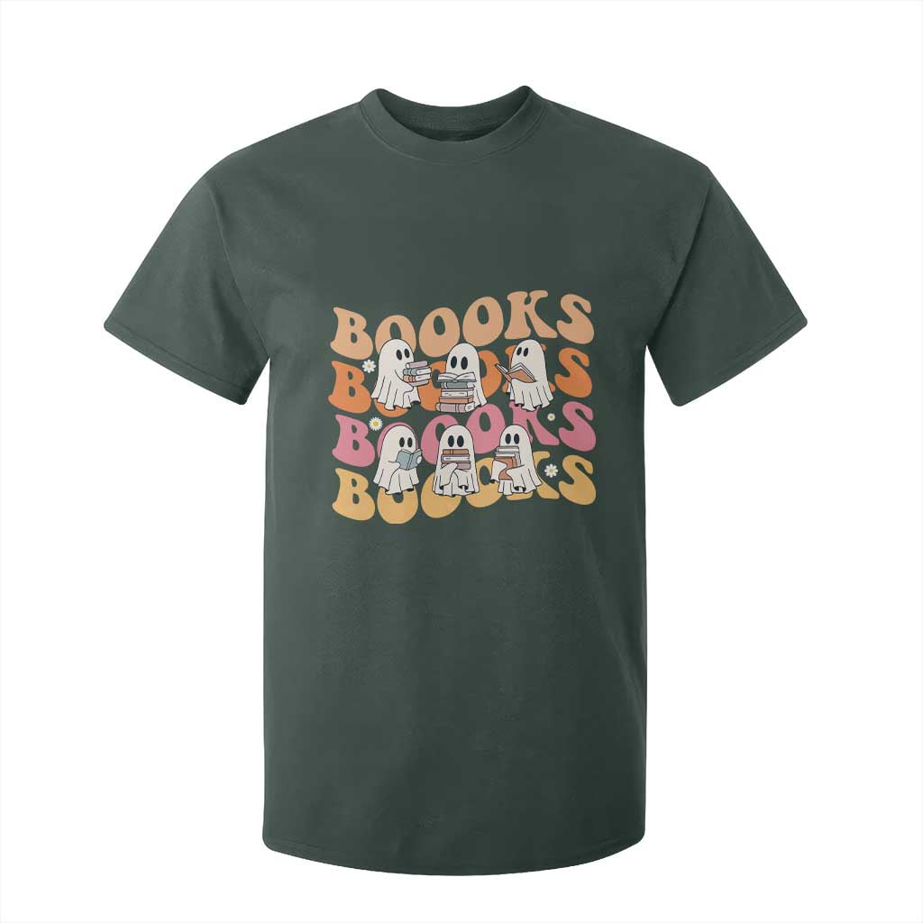 Bookish Ghost Halloween T Shirt For Kid Funny Book Lover And Spooky Squad TS12 Dark Forest Green Print Your Wear