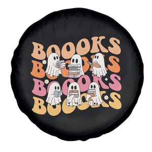 Bookish Ghost Halloween Spare Tire Cover Funny Book Lover And Spooky Squad TS12 Print Your Wear