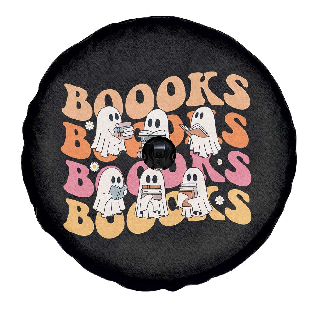 Bookish Ghost Halloween Spare Tire Cover Funny Book Lover And Spooky Squad TS12 Print Your Wear