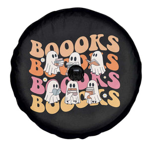 Bookish Ghost Halloween Spare Tire Cover Funny Book Lover And Spooky Squad TS12 Print Your Wear
