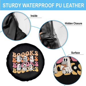 Bookish Ghost Halloween Spare Tire Cover Funny Book Lover And Spooky Squad TS12 Print Your Wear