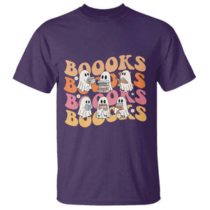 Bookish Ghost Halloween T Shirt Funny Book Lover And Spooky Squad TS12 Purple Print Your Wear