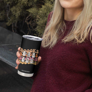 Bookish Ghost Halloween Tumbler Cup Funny Book Lover And Spooky Squad TS12 Print Your Wear