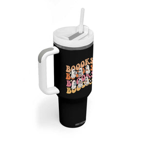 Bookish Ghost Halloween Tumbler With Handle Funny Book Lover And Spooky Squad TS12 Print Your Wear