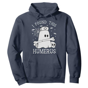 Cute Halloween Nurse I Found This Humerus Ghost Bone Pun Hoodie TS12 Navy Print Your Wear