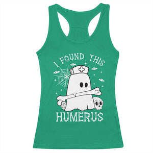 Cute Halloween Nurse I Found This Humerus Ghost Bone Pun Racerback Tank Top TS12 Irish Green Print Your Wear