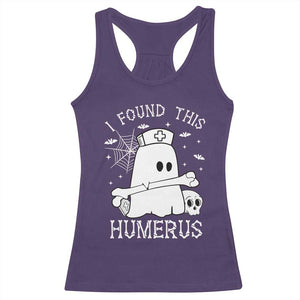 Cute Halloween Nurse I Found This Humerus Ghost Bone Pun Racerback Tank Top TS12 Purple Print Your Wear