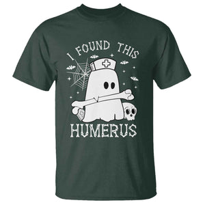 Cute Halloween Nurse I Found This Humerus Ghost Bone Pun T Shirt TS12 Dark Forest Green Print Your Wear
