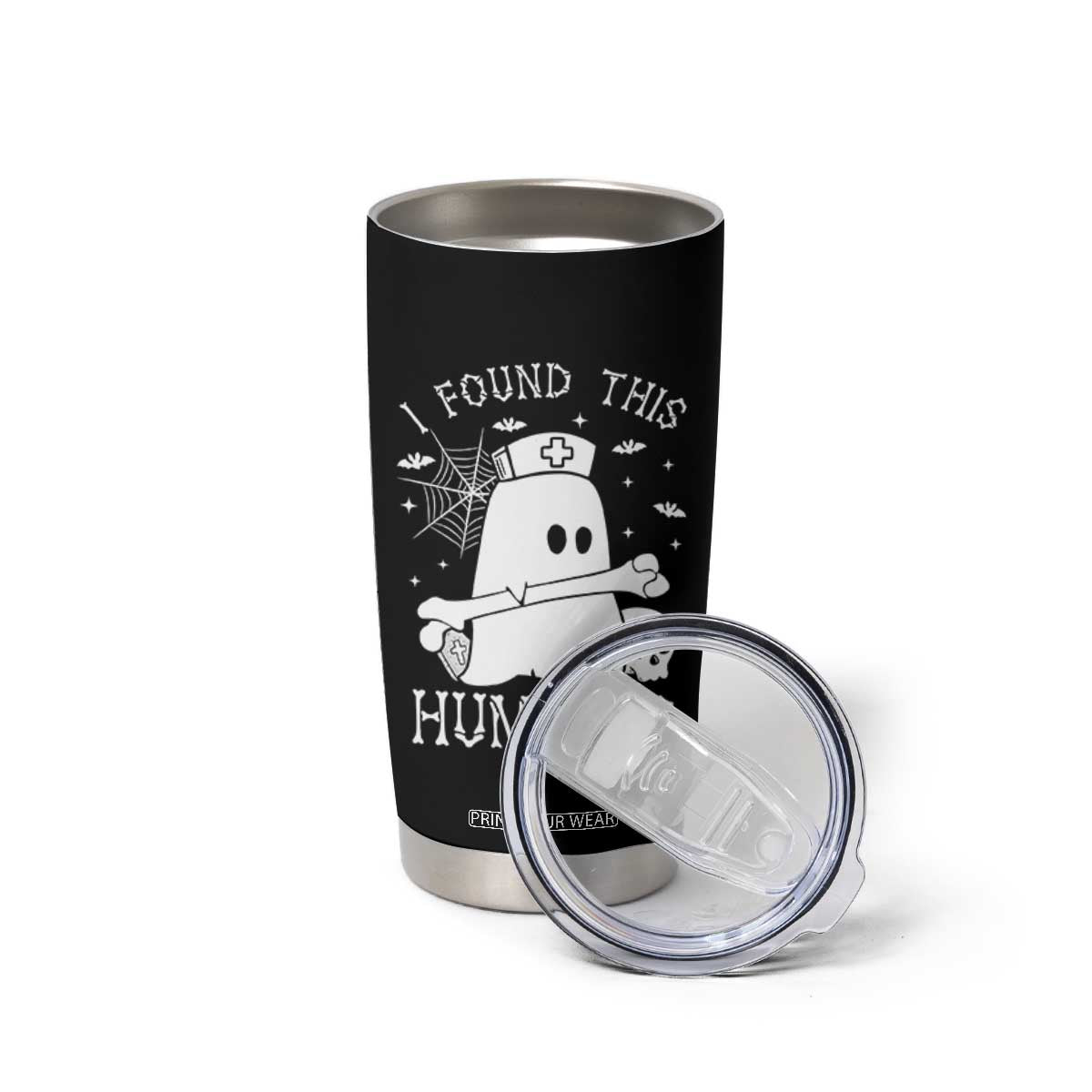 Cute Halloween Nurse I Found This Humerus Ghost Bone Pun Tumbler Cup TS12 Print Your Wear