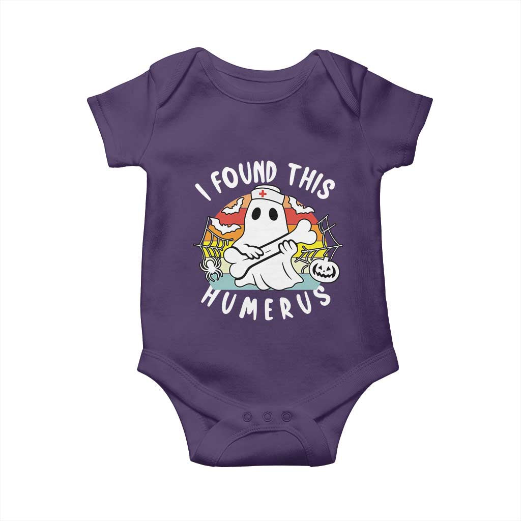Halloween Ghost Nurse Baby Onesie I Found This Humerus Bone Pun TS12 Purple Print Your Wear