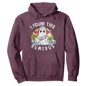 Halloween Ghost Nurse Hoodie I Found This Humerus Bone Pun TS12 Maroon Print Your Wear