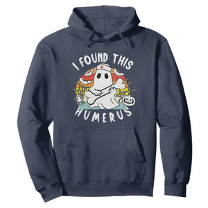 Halloween Ghost Nurse Hoodie I Found This Humerus Bone Pun TS12 Navy Print Your Wear