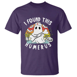 Halloween Ghost Nurse T Shirt I Found This Humerus Bone Pun TS12 Purple Print Your Wear