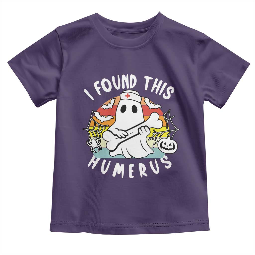 Halloween Ghost Nurse Toddler T Shirt I Found This Humerus Bone Pun TS12 Purple Print Your Wear
