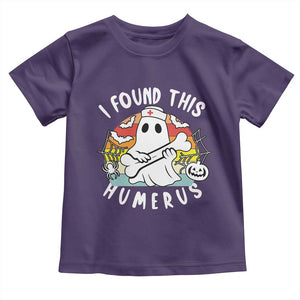 Halloween Ghost Nurse Toddler T Shirt I Found This Humerus Bone Pun TS12 Purple Print Your Wear