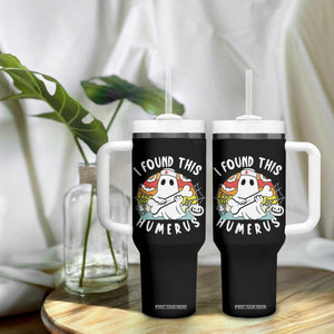 Halloween Ghost Nurse Tumbler With Handle I Found This Humerus Bone Pun TS12 Print Your Wear