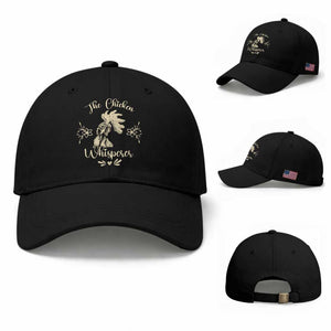 Funny Chicken Lover Gift Baseball Cap The Chicken Whisperer TS12 Baseball Cap Universal Fit Black Print Your Wear