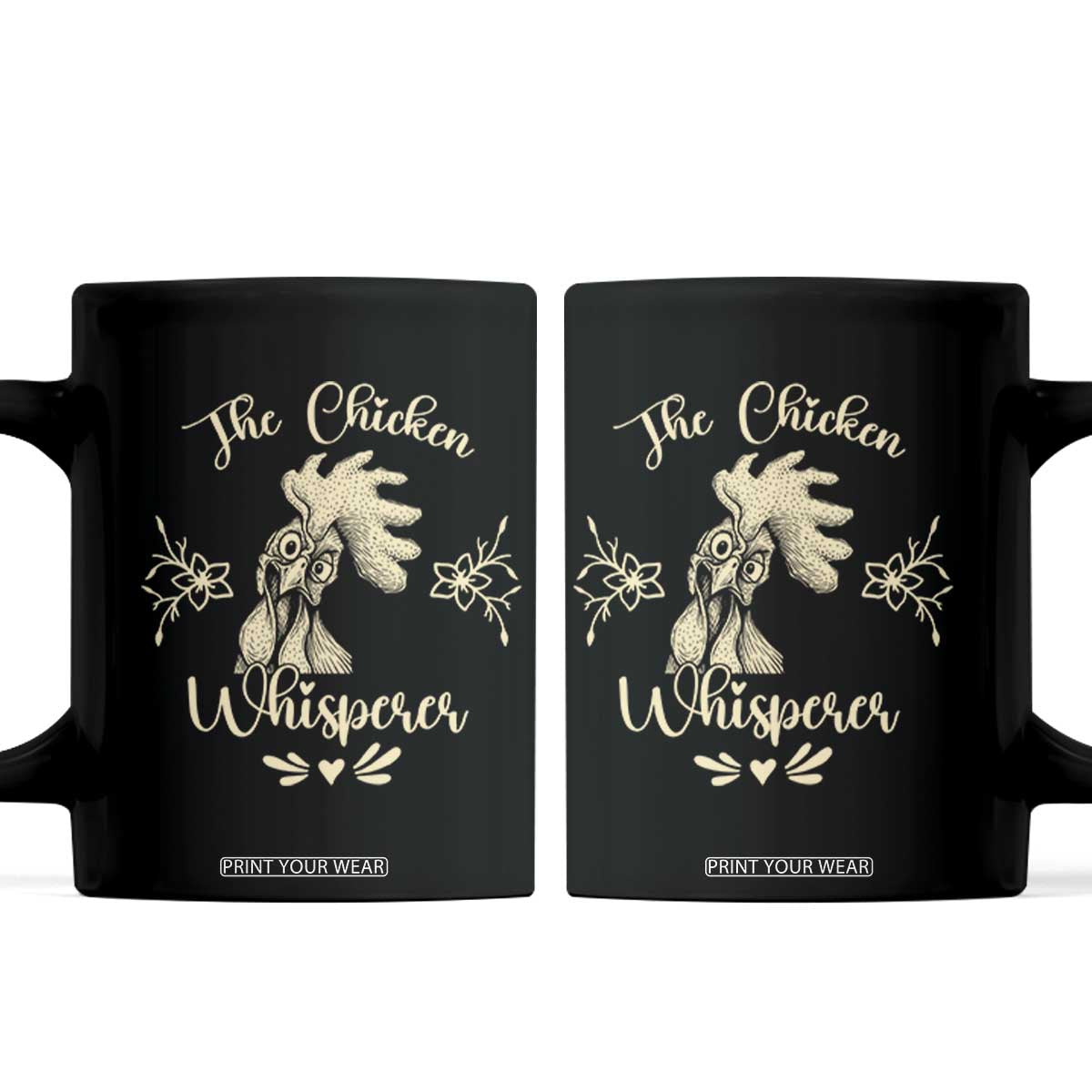Funny Chicken Lover Gift Coffee Mug The Chicken Whisperer TS12 Black Print Your Wear