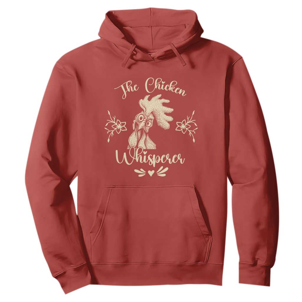Funny Chicken Lover Gift Hoodie The Chicken Whisperer TS12 Red Print Your Wear
