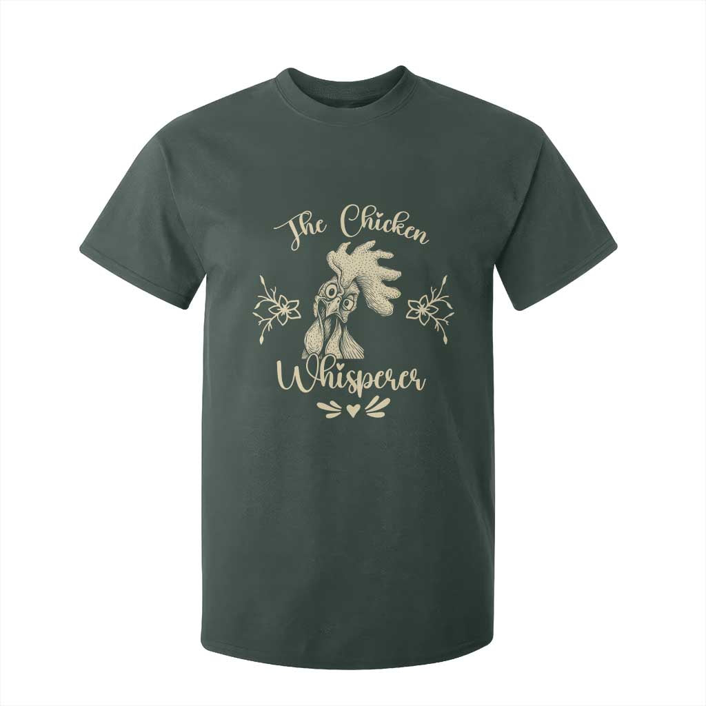 Funny Chicken Lover Gift T Shirt For Kid The Chicken Whisperer TS12 Dark Forest Green Print Your Wear