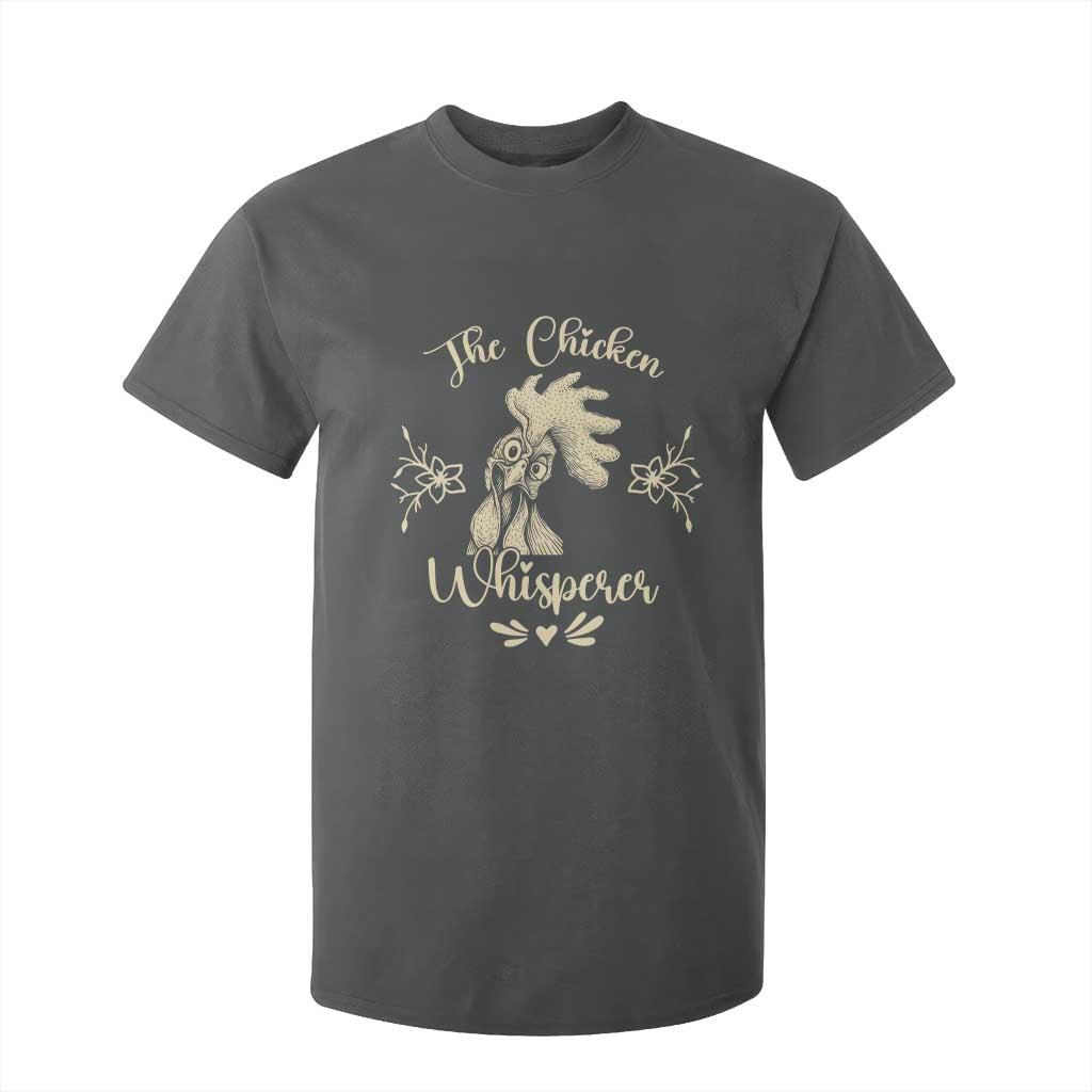 Funny Chicken Lover Gift T Shirt For Kid The Chicken Whisperer TS12 Dark Heather Print Your Wear
