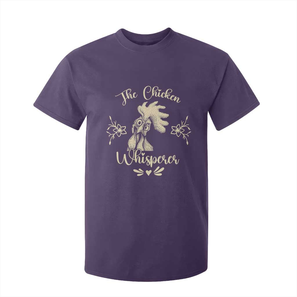 Funny Chicken Lover Gift T Shirt For Kid The Chicken Whisperer TS12 Purple Print Your Wear