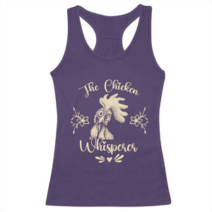 Funny Chicken Lover Gift Racerback Tank Top The Chicken Whisperer TS12 Purple Print Your Wear