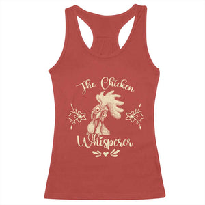 Funny Chicken Lover Gift Racerback Tank Top The Chicken Whisperer TS12 Red Print Your Wear