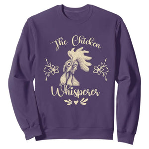 Funny Chicken Lover Gift Sweatshirt The Chicken Whisperer TS12 Purple Print Your Wear