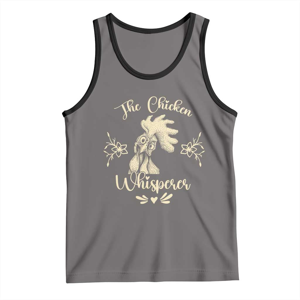 Funny Chicken Lover Gift Tank Top The Chicken Whisperer TS12 Deep Heather Black Print Your Wear