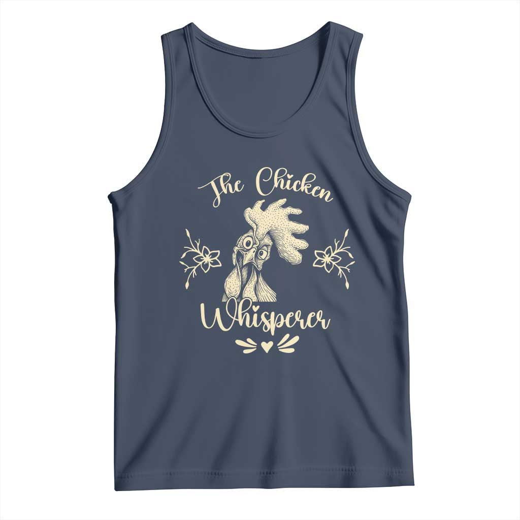 Funny Chicken Lover Gift Tank Top The Chicken Whisperer TS12 Navy Print Your Wear