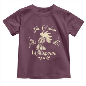 Funny Chicken Lover Gift Toddler T Shirt The Chicken Whisperer TS12 Maroon Print Your Wear