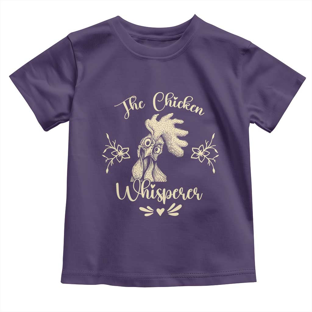 Funny Chicken Lover Gift Toddler T Shirt The Chicken Whisperer TS12 Purple Print Your Wear