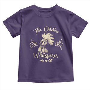 Funny Chicken Lover Gift Toddler T Shirt The Chicken Whisperer TS12 Purple Print Your Wear