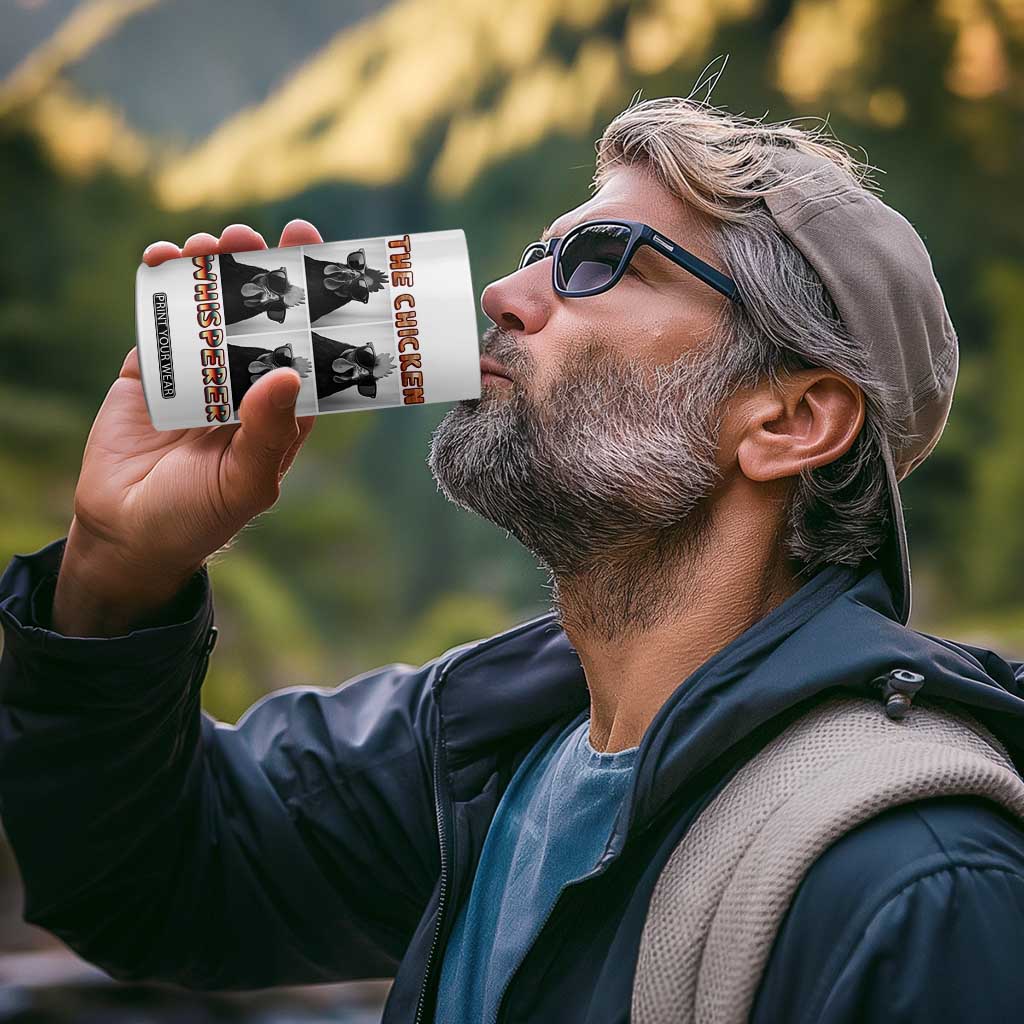 Funny Farm Animal Gift 4 in 1 Can Cooler Tumbler The Chicken Whisperer TS12 Print Your Wear