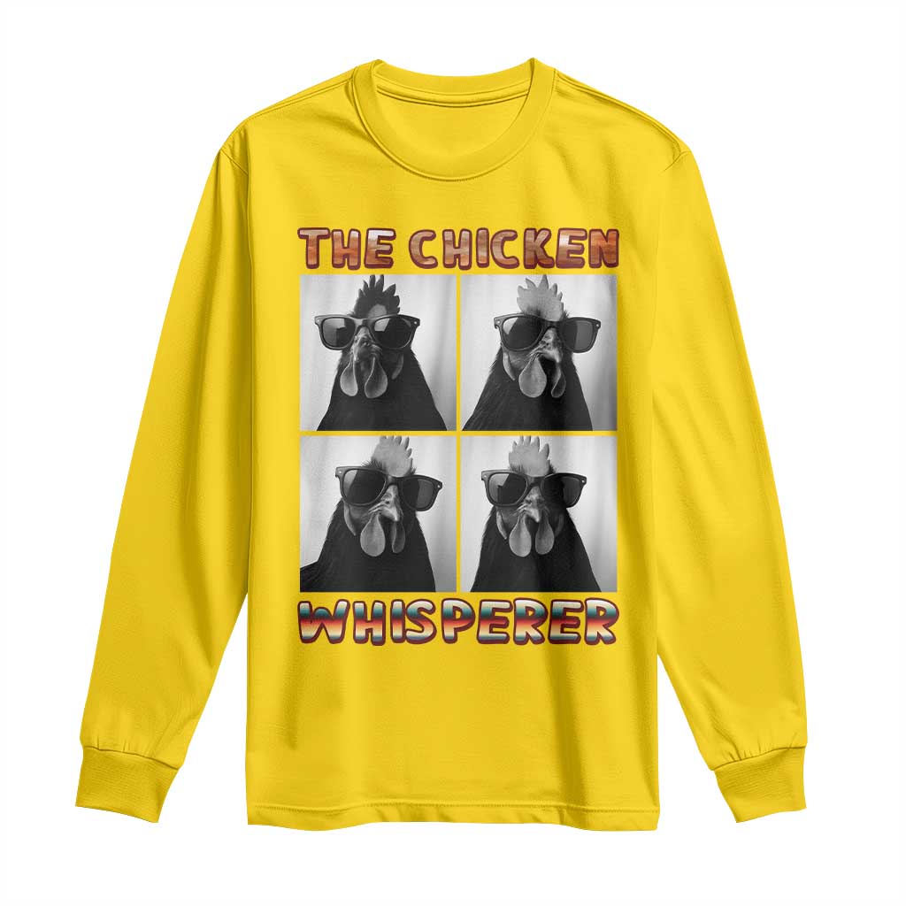 Funny Farm Animal Gift Long Sleeve Shirt The Chicken Whisperer TS12 Daisy Print Your Wear