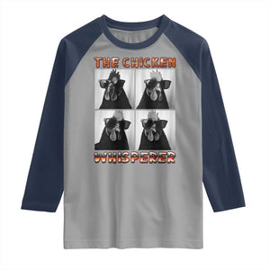 Funny Farm Animal Gift Raglan Shirt The Chicken Whisperer TS12 Sport Gray Navy Print Your Wear